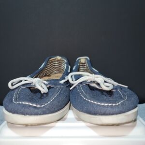 Just Be Blue Denim Boat Deck Women's Shoes Size 9